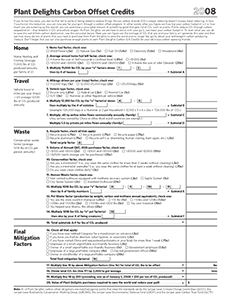 Spring 2008 - Carbon Offset Credits